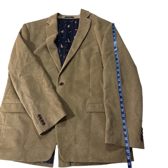 Ralph Lauren Men Tan 100% Cotton Corduroy 2-Button Blazer Sz 48L Suit Jacket - Picture 10 of 12